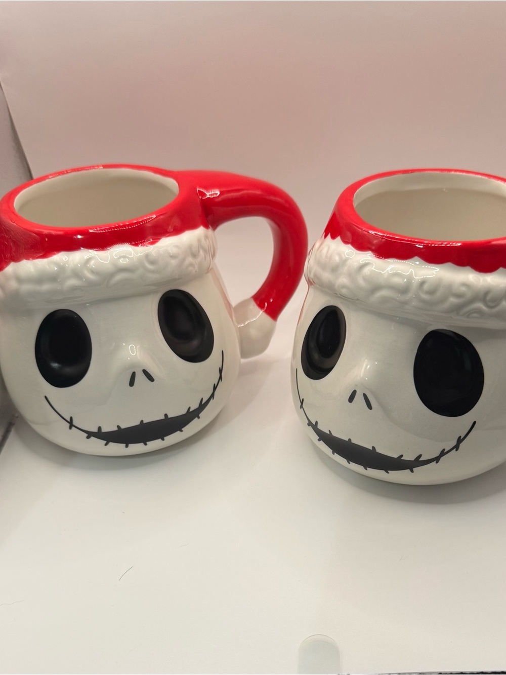 Jack Skellington Ceramic Holiday Mug - Red and White